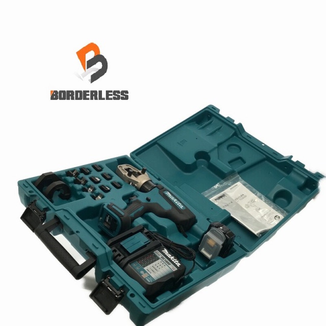 ☆極美品☆makita マキタ 18V 充電式圧着機 TC300DRG バッテリー1個(6.0Ah) 充電器 ダイス ケース付 コードレス 圧着工具 79214