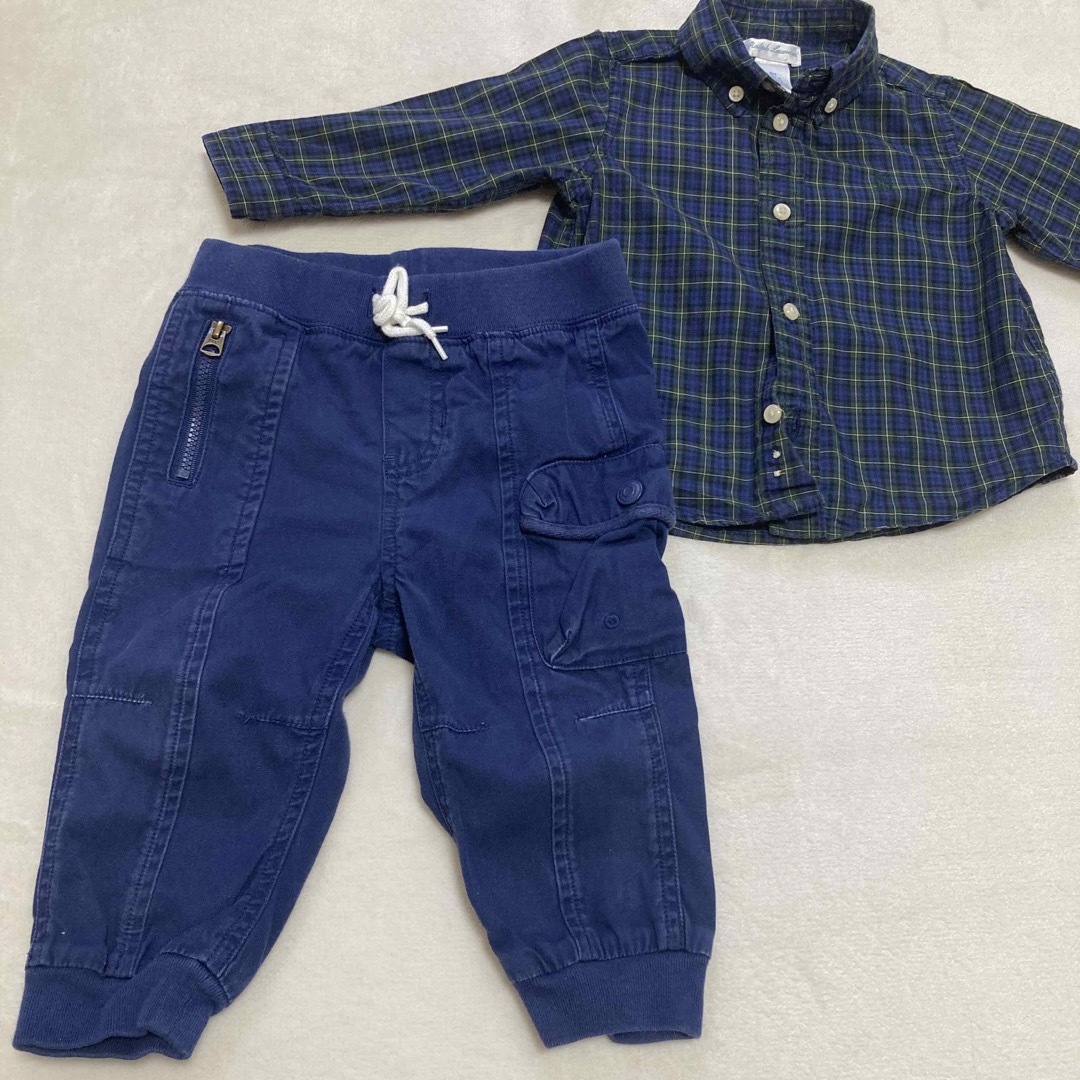 POLO RALPH LAUREN(ポロラルフローレン)のラルフローレン　ネクスト　パンツ　トップス　シャツ　長袖　長ズボン　4点セット キッズ/ベビー/マタニティのベビー服(~85cm)(パンツ)の商品写真