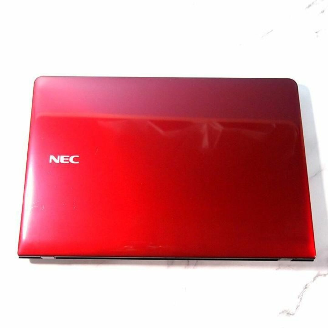 人気の赤✨　NEC　新品SSD512GB　Wi-Fi　DVD　ノートパソコン