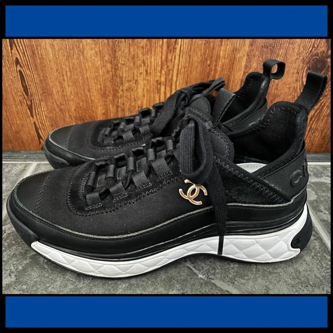 【正規品】『CHANEL(シャネル)』スニーカー/シューズ/黒/22.5㎝