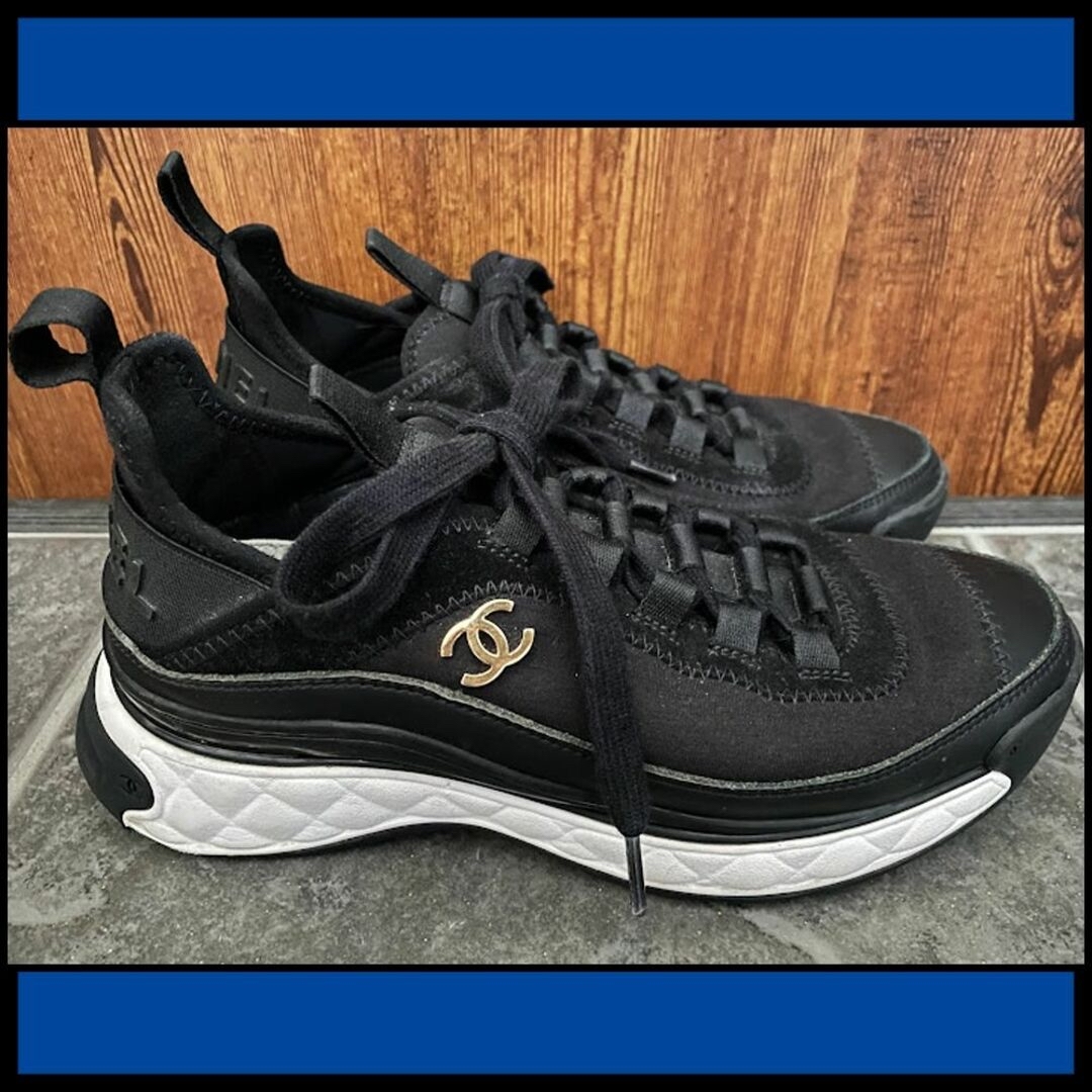 【正規品】『CHANEL(シャネル)』スニーカー/シューズ/黒/22.5㎝