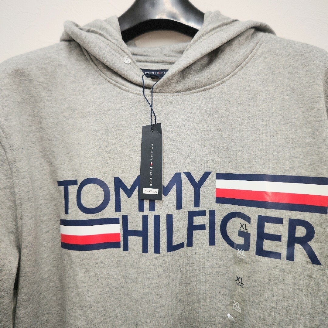 【新品】トミーヒルフィガー　ゆったり　 XL 黒　スウェット　裏起毛　トレーナー