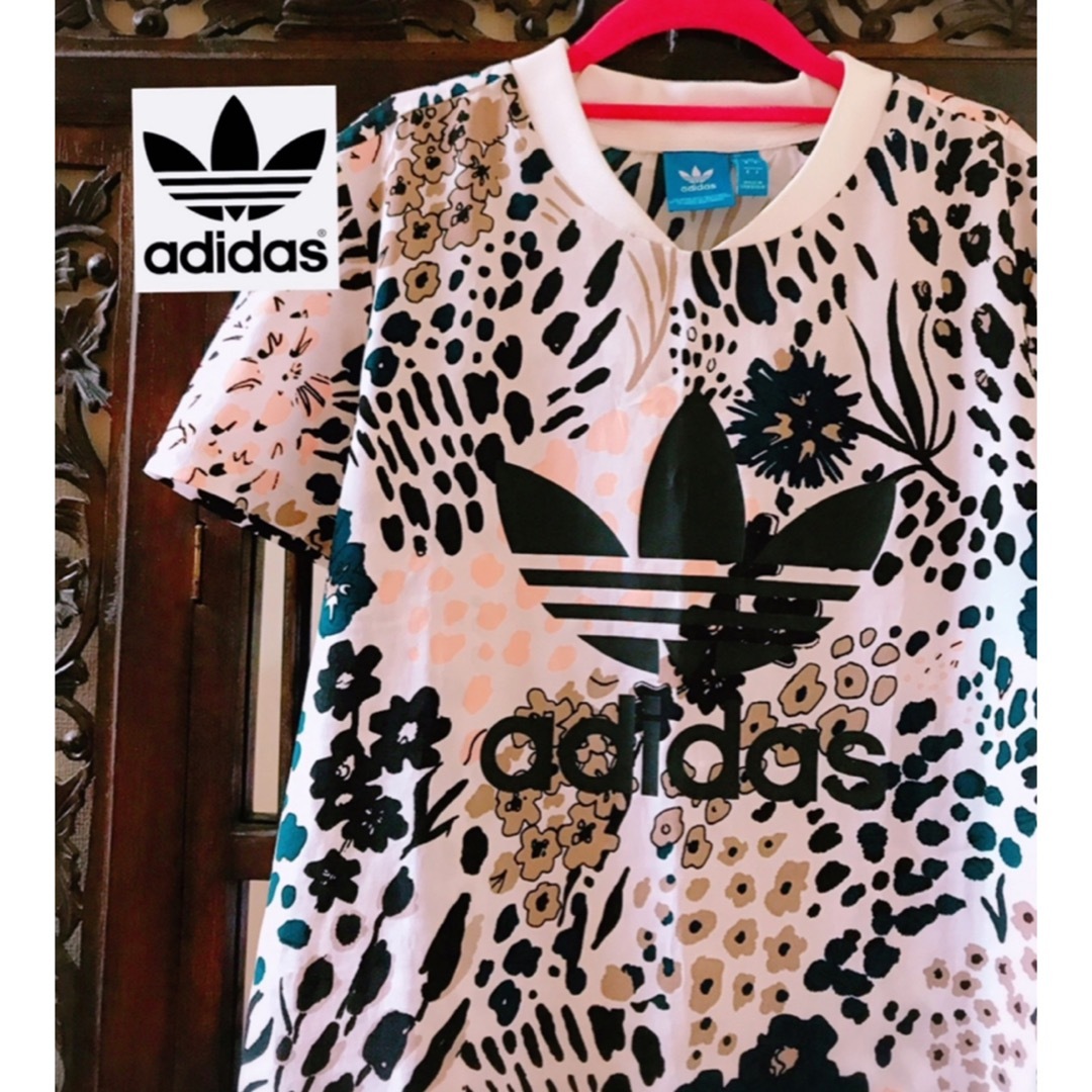 adidas(アディダス)のアディダス オリジナルス 希少 花柄 レオパード TTP ジャージ パーカー 桜 レディースのトップス(Tシャツ(半袖/袖なし))の商品写真