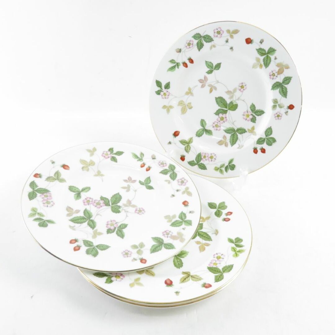 美品 WEDGWOOD ウェッジウッド ワイルドストロベリー 中皿 4枚 21cm