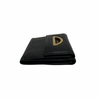 【美品】 Christian Dior 二つ折り財布　CD ブラック　レッド