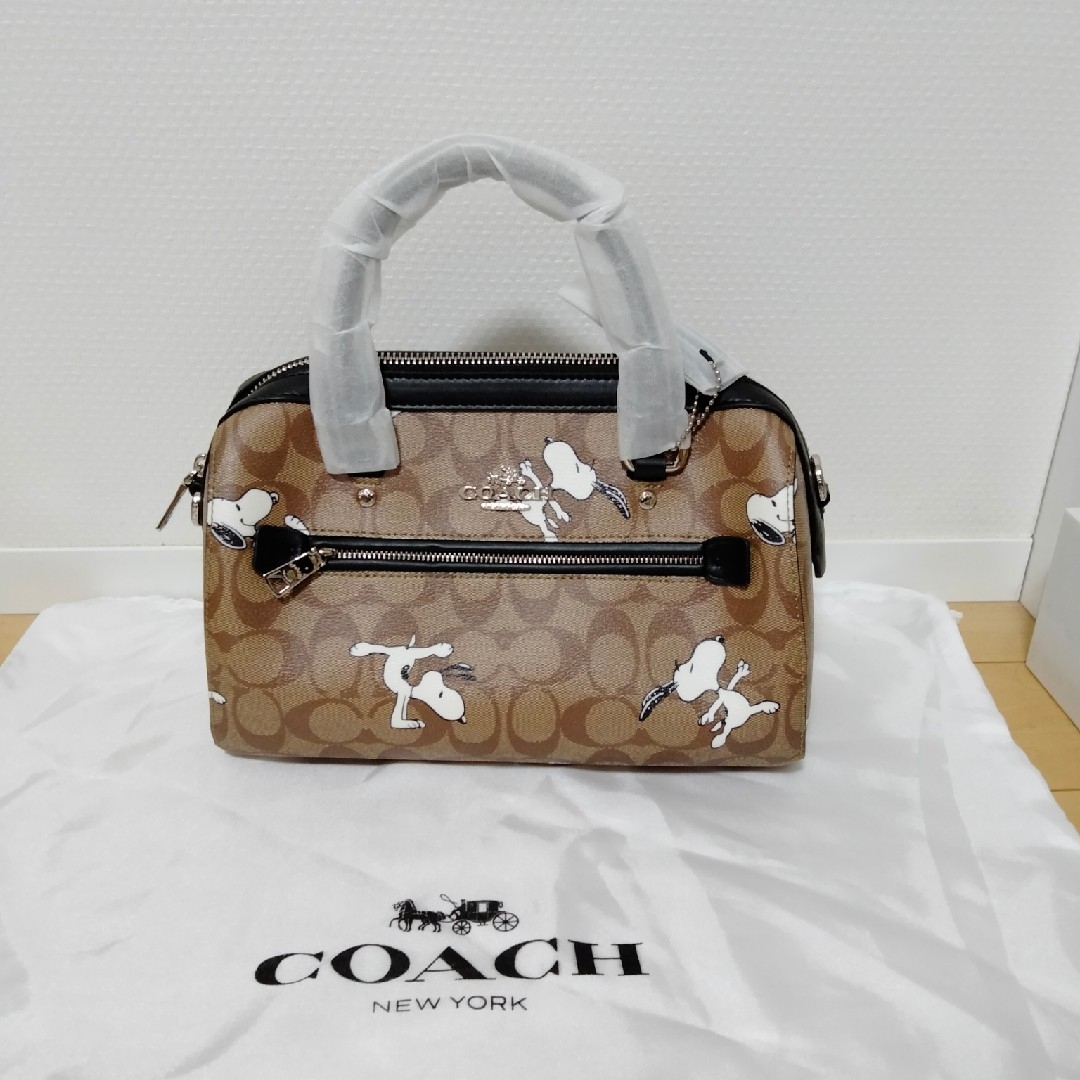 COACH×PEANUTS コラボ スヌーピー柄 サッチェルバッグ2WAY