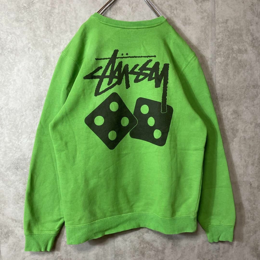 STUSSY - 【人気ダイスデザイン◎】stussyスウェット古着グリーン緑 ...