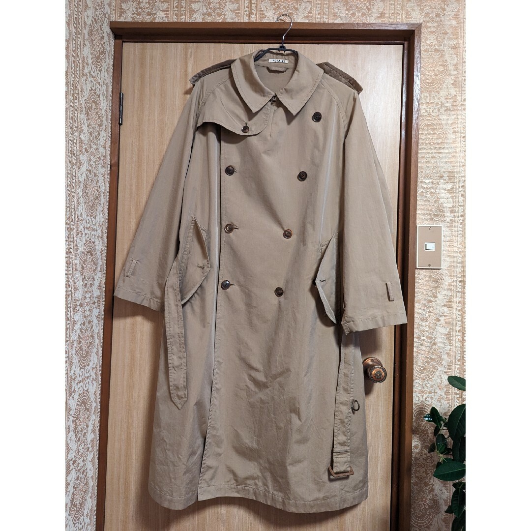 AURALEE 19ss FINX POLYESTER BIG TRENCH C - トレンチコート