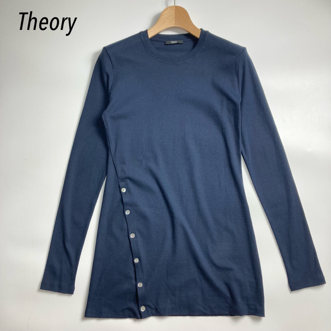 2021 Theory セオリー　Tシャツ カットソー　レディース　長袖　紺