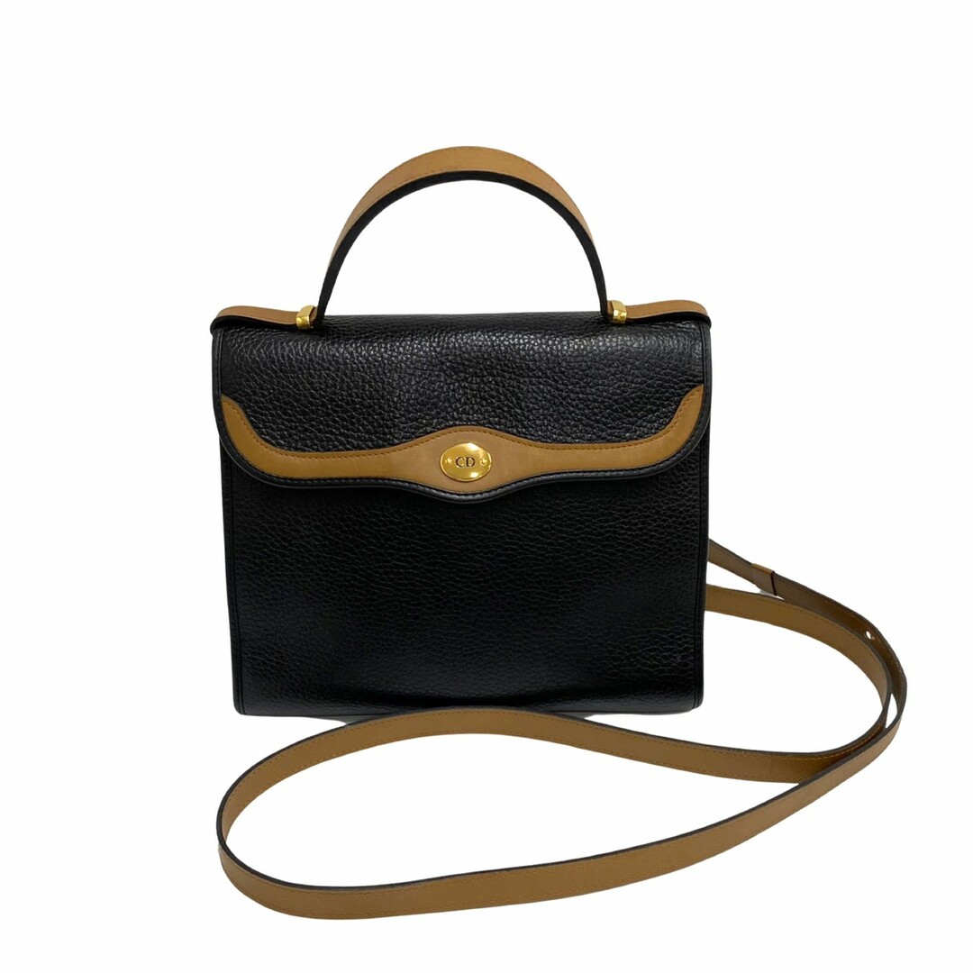 Dior ディオール ショルダーバッグ 本革 ブラック CDロゴ-