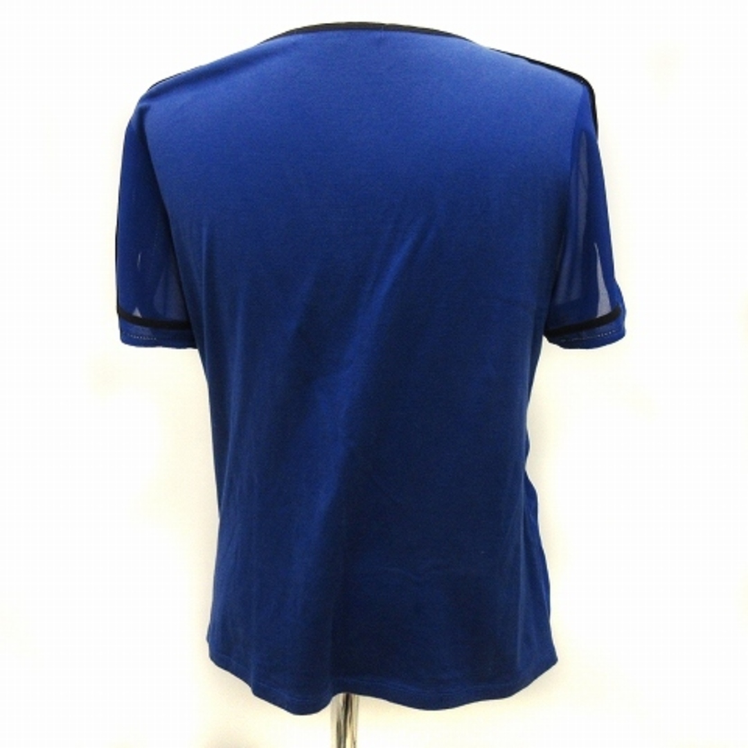 ANAYI(アナイ)のアナイ ANAYI 半袖 カットソー シースルー 無地 青 ブルー 38 M位 レディースのトップス(カットソー(半袖/袖なし))の商品写真