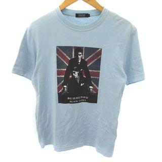 バーバリーブラックレーベル(BURBERRY BLACK LABEL)のバーバリーブラックレーベル Tシャツ カットソー 半袖 プリント ライトブルー(Tシャツ/カットソー(半袖/袖なし))