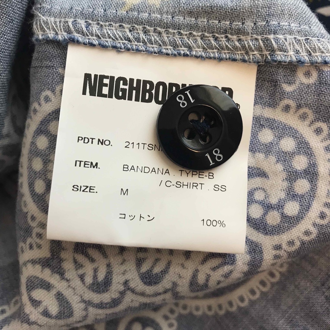 美品 NEIGHBORHOOD ネイバーフッド 21SS バンダナ 半袖 シャツ