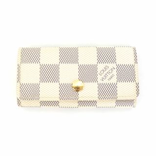 ルイヴィトン(LOUIS VUITTON)のルイ ヴィトン LOUIS VUITTON キーケース ダミエアズール ミュルティクレ4 ダミエアズールキャンバス アズール ゴールド ユニセックス 送料無料【中古】 e56965f(キーケース/名刺入れ)