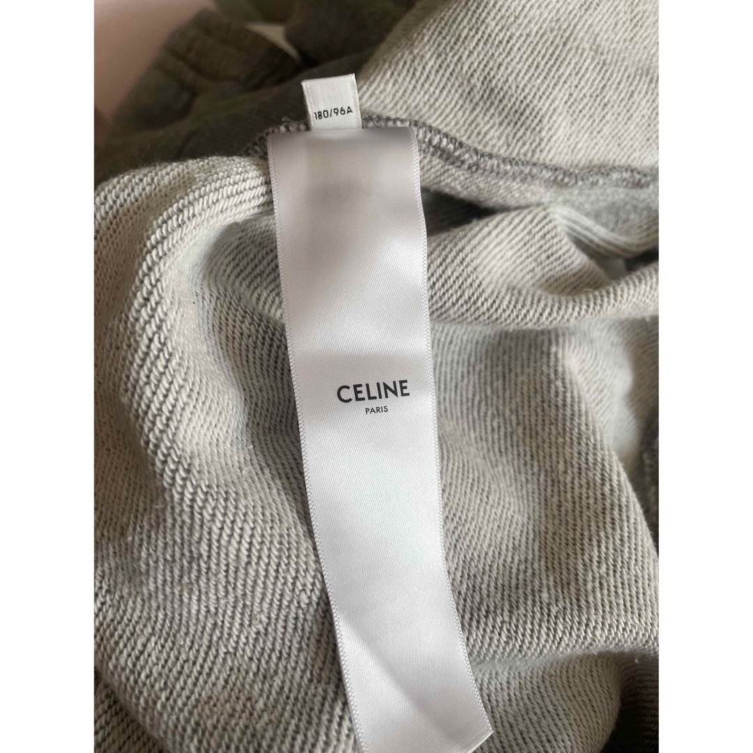 CELINE セリーヌ　パーカー　コットンフリース ライトグレー