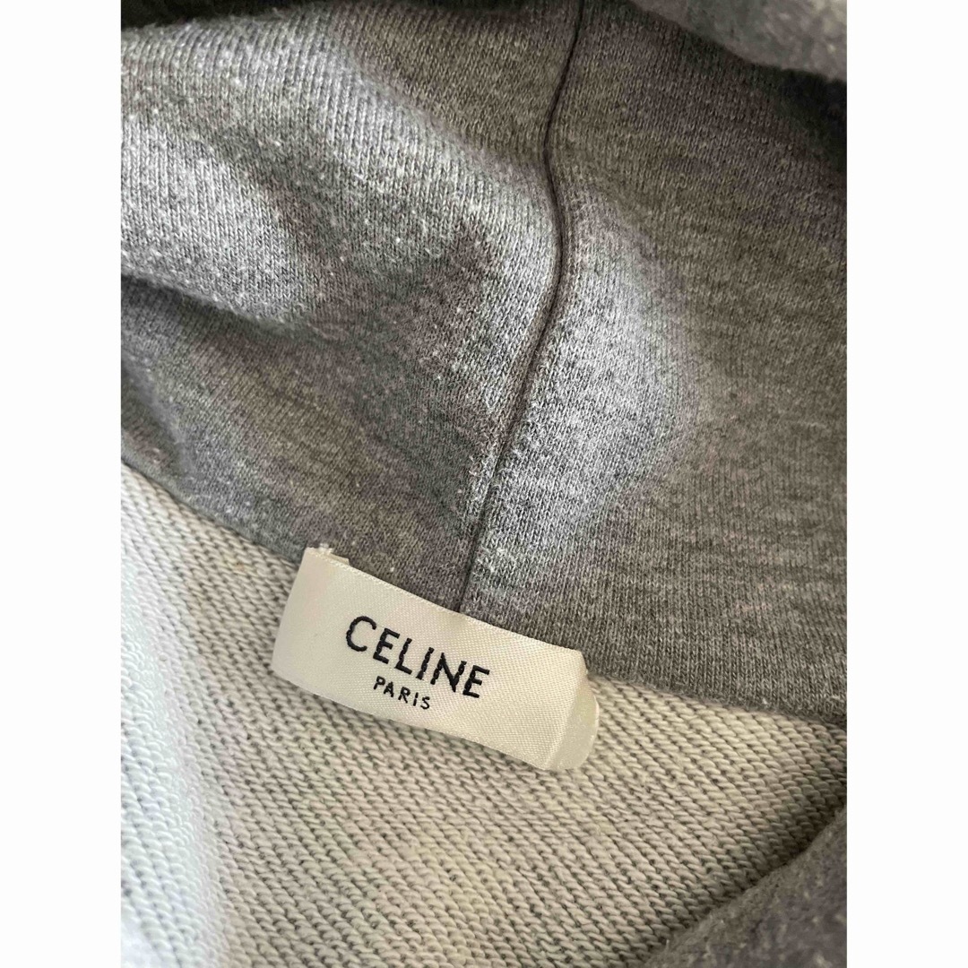 celine(セリーヌ)のCELINE  セリーヌ　パーカー　コットンフリース ライトグレー メンズのトップス(パーカー)の商品写真