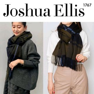 ジョシュアエリス(Joshua Ellis)の新品■Joshua Ellis カシミヤストール ジョシュアエリス オリーブ(ストール/パシュミナ)