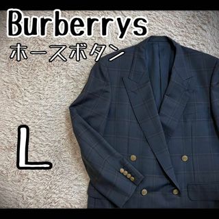 バーバリー(BURBERRY)の【入手困難】　バーバリーズ　テーラードジャケット　ダブル　オーバチェック　Ｌ(テーラードジャケット)