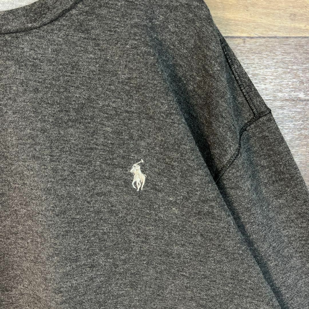 POLO RALPH LAUREN(ポロラルフローレン)の6720 6707おまとめ2点　　ポロラルフローレン　　刺繍ロゴ　L グレー系 メンズのトップス(スウェット)の商品写真