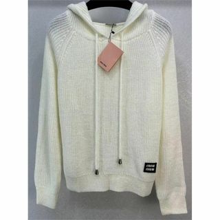 miumiu - miumiu ニット 半袖 ビジュー襟付きの通販 by shop|ミュウ
