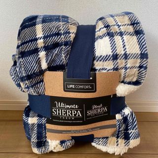 コストコ(コストコ)の新品●シェルパ 大判ひざかけ ブランケット●ライフコンフォート SHERPA(毛布)