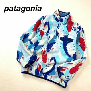 パタゴニア(patagonia)の【美品】希少 総柄 patagonia 羽柄 シンチラ スナップt フリース(ブルゾン)