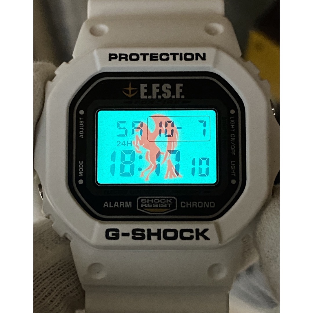 コラボ/G-SHOCK/ガンダム/限定/DW-5600/時計/箱付/スピード/白時計