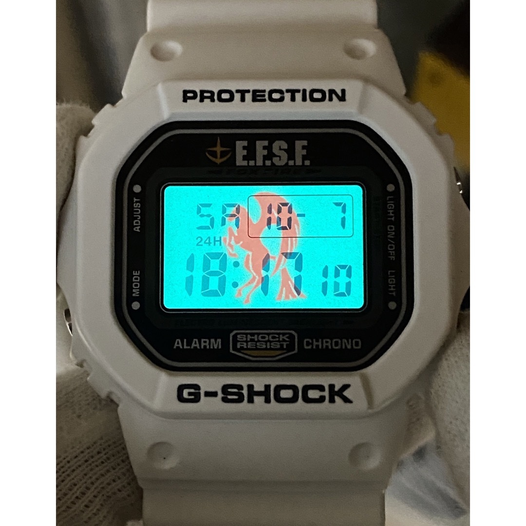 コラボ/G-SHOCK/ガンダム/限定/DW-5600/時計/箱付/スピード/白