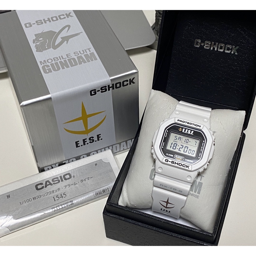 コラボ/G-SHOCK/ガンダム/限定/DW-5600/時計/箱付/スピード/白