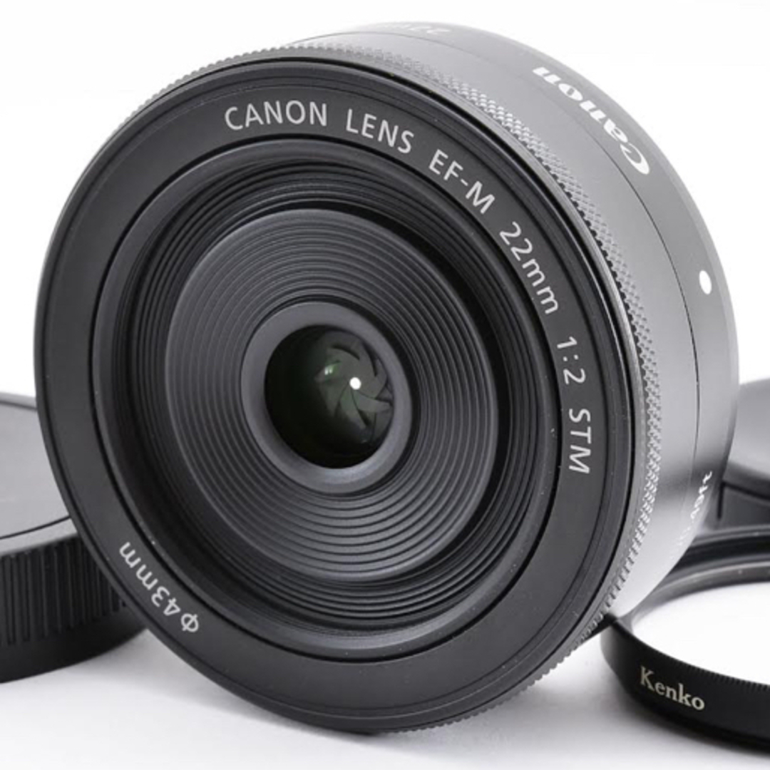 Canon EF-M 22mm F2 STM 単焦点 薄型パンケーキ ほぼ新品レンズ(単焦点)