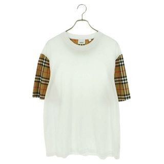 現行に近い美品♡バーバリー ロンドン 半袖Tシャツ 袖切替 ノバチェック柄 XS