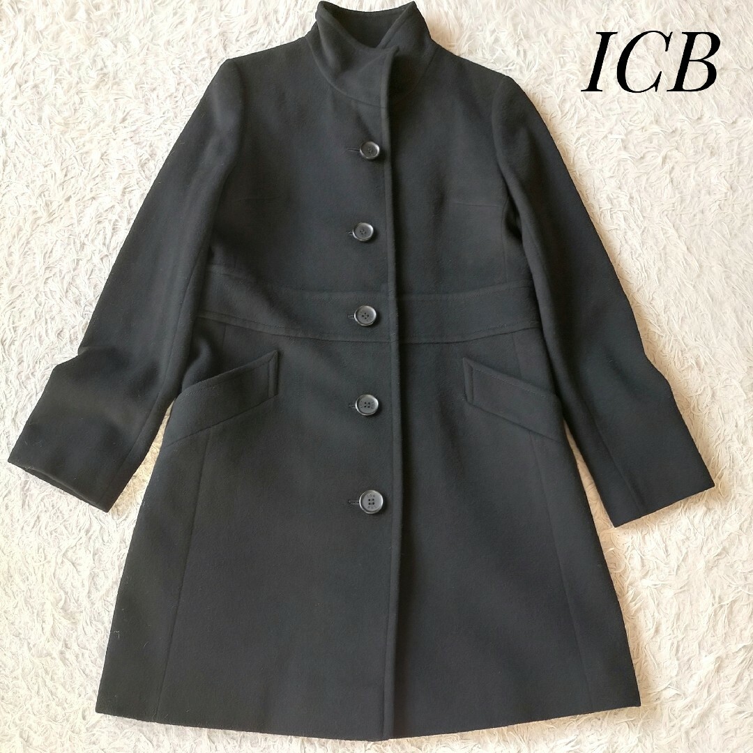 ICB - 【iCB】ステンカラーコート カシミヤ混 11号 ブラックの通販 by ...