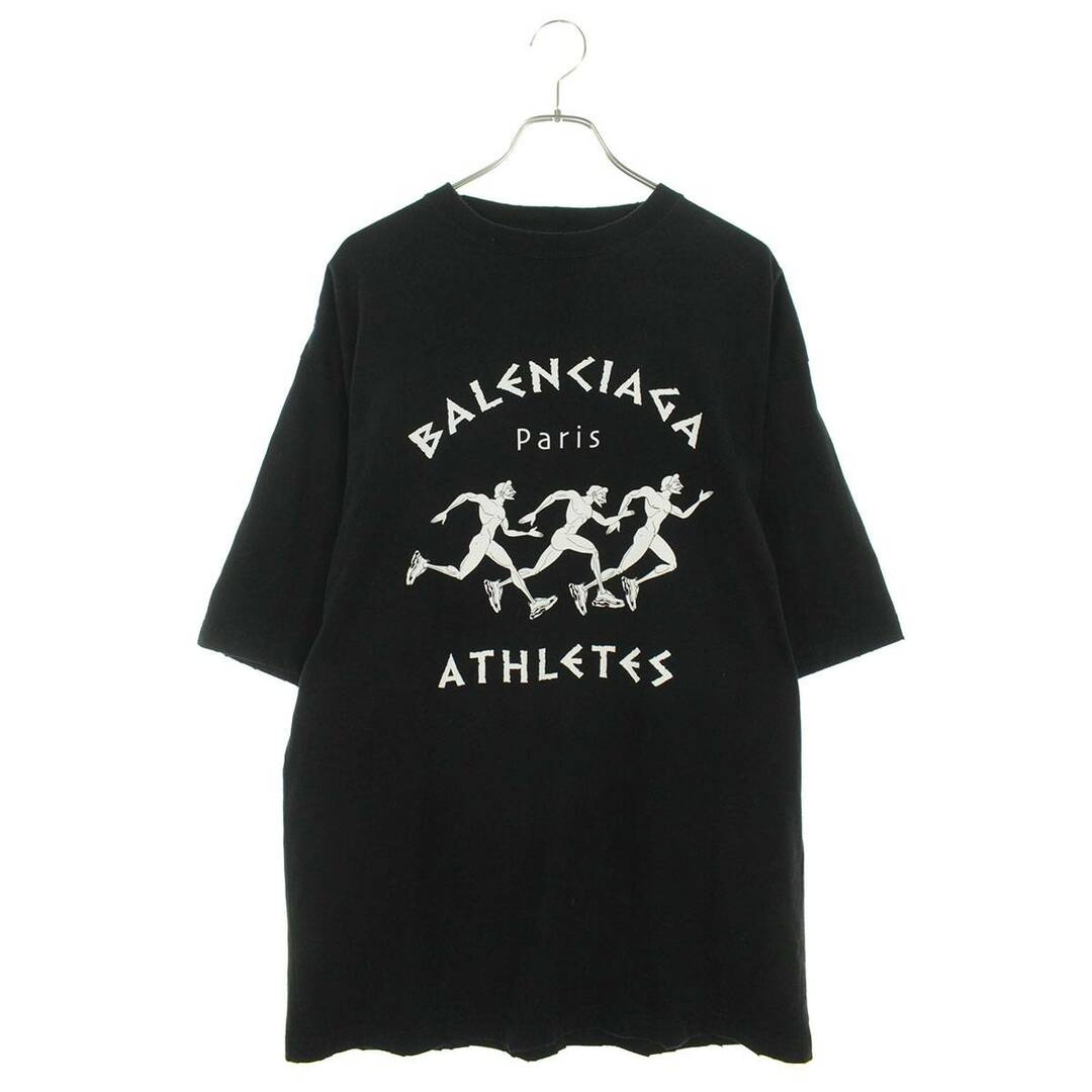 バレンシアガ  21SS  641614 TJVK6 AthletesロゴプリントオーバーサイズTシャツ メンズ XXS