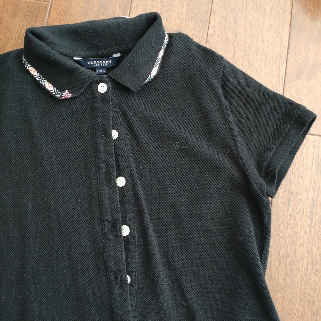 BURBERRY(バーバリー)のBURBERRY　黒ポロワンピース　キッズ キッズ/ベビー/マタニティのキッズ服女の子用(90cm~)(ワンピース)の商品写真