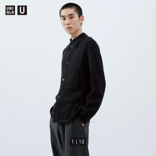 ユニクロ(UNIQLO)のニットオーバーサイズシャツジャケット(ニット/セーター)