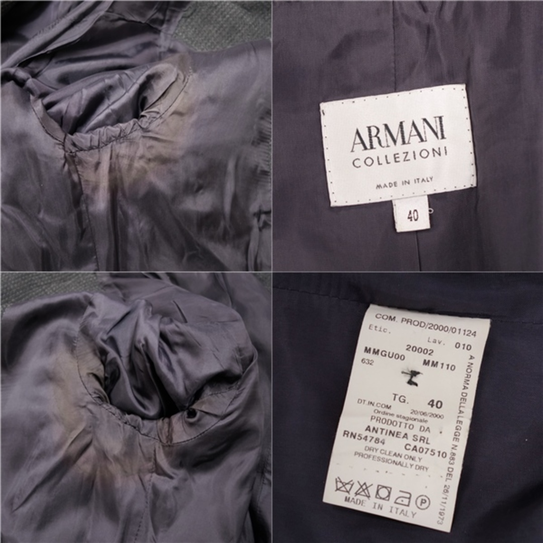 アルマーニ コレッツォーニ ARMANI COLLEZIONI セットアップ パンツスーツ ジャケット スラックス レディース 40(M相当) グレー