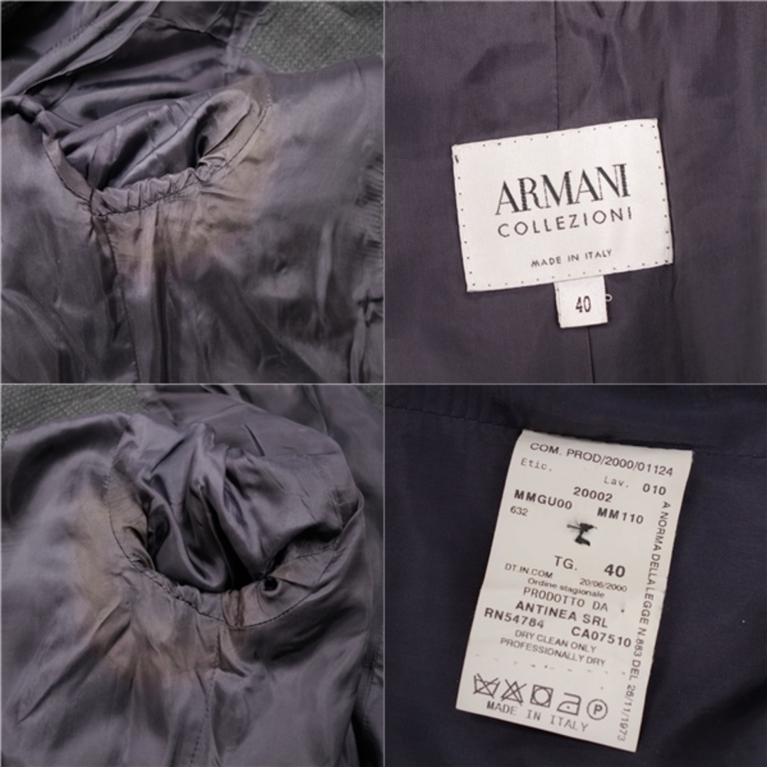 ARMANI COLLEZIONI(アルマーニ コレツィオーニ)のアルマーニ コレッツォーニ ARMANI COLLEZIONI セットアップ パンツスーツ ジャケット スラックス レディース 40(M相当) グレー レディースのフォーマル/ドレス(スーツ)の商品写真