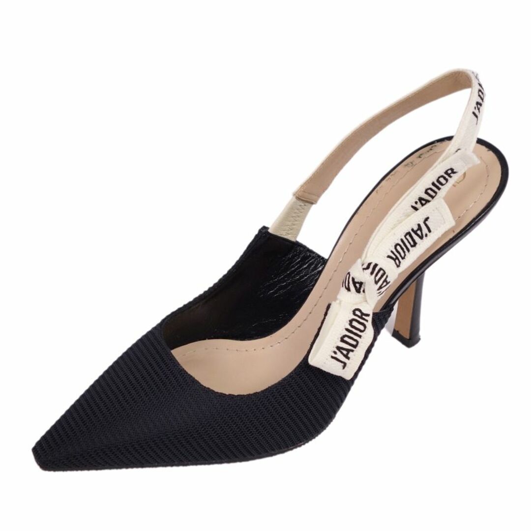 クリスチャンディオール Christian Dior パンプス J'ADIOR スリングバッグ キャンバス ヒール シューズ 靴 レディース 37D(24cm相当) ブラック | フリマアプリ ラクマ