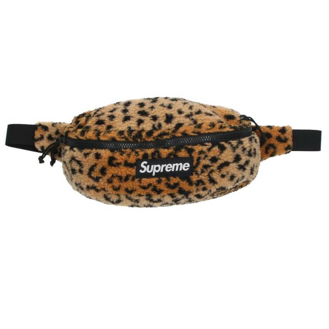 シュプリーム  17AW  Leopard Fleece Waist Bag レオパードフリースウエストバッグ メンズ