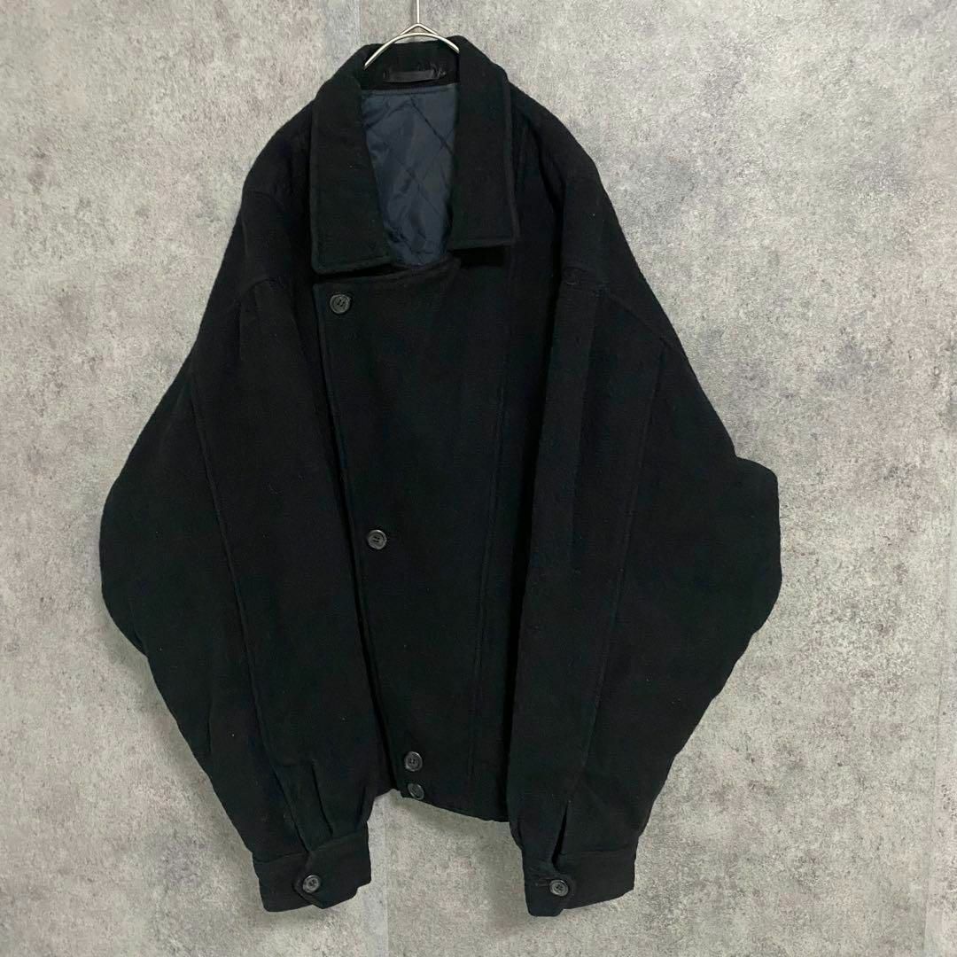 90S vintage デザインジャケット メンズ 黒 モード 古着