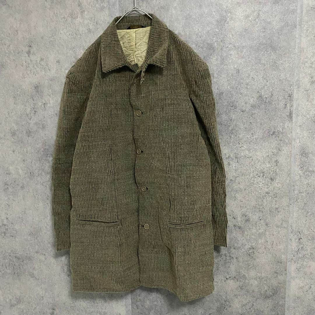 90S イタリア製 コーデュロイコート メンズ54 古着 個性派