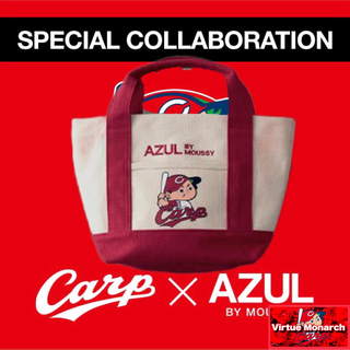 アズールバイマウジー(AZUL by moussy)のカープ × AZULコラボミニトートバッグ（柄RED）広島東洋カープ(ハンドバッグ)