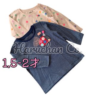 ネクスト(NEXT)の●未使用●1.5-2才　てんとう虫　ドット柄　ロンT セット(Tシャツ/カットソー)