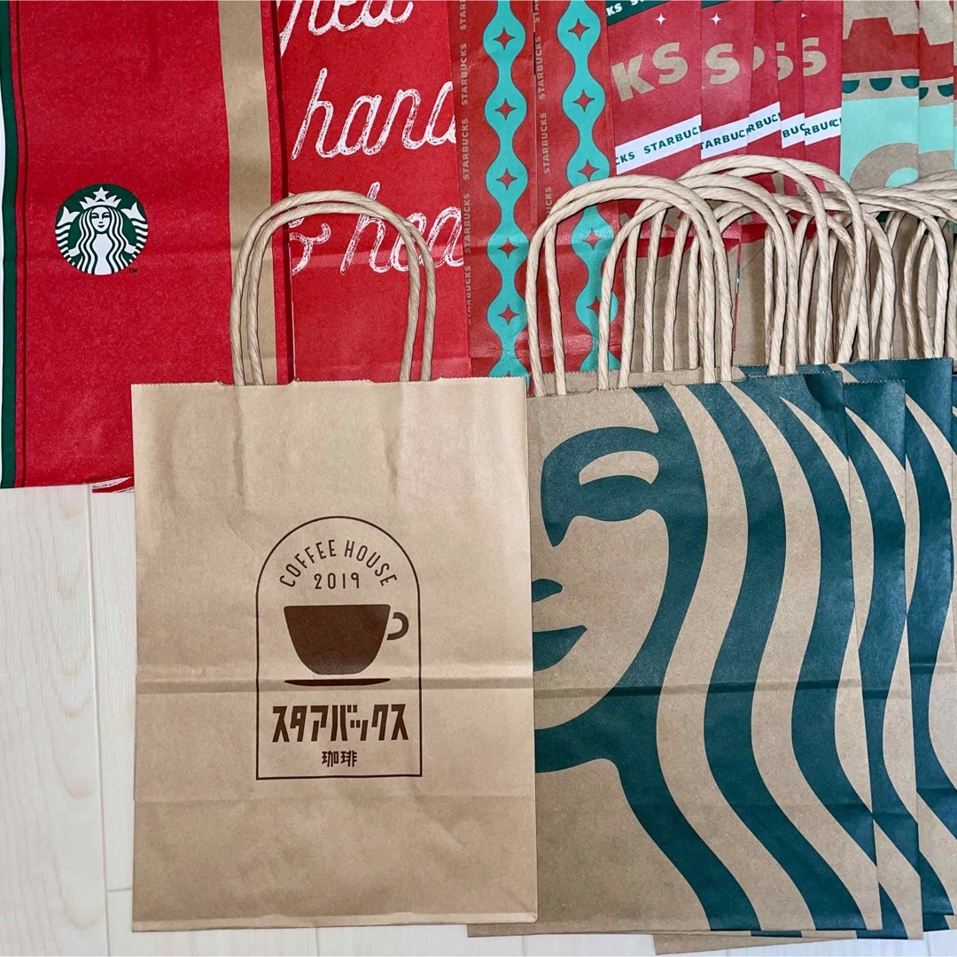 【新品未使用】Starbucks 紙袋アソート② 15柄 51枚 大量セット☆ 4