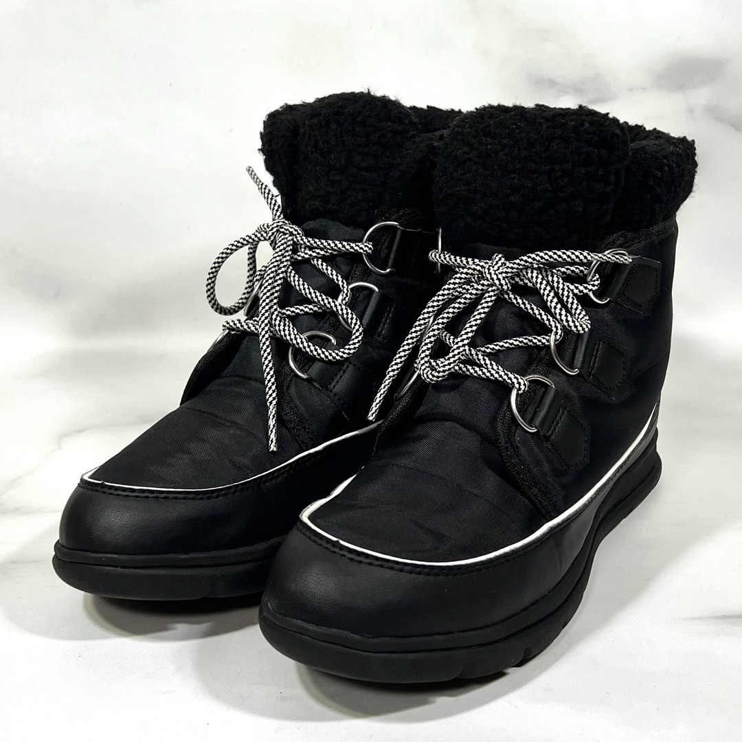 【美品】SOREL ソレル エクスプローラカーニバル WP ブーツ 黒 25.5