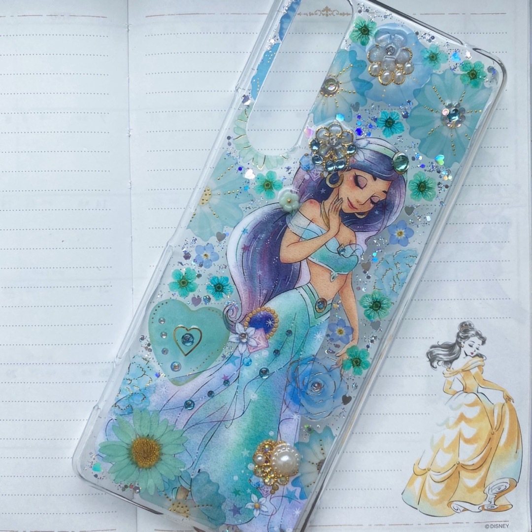 【ジャスミンステッカー6種類】ハンドメイド ディズニープリンセス ステッカー スマホ/家電/カメラのスマホアクセサリー(iPhoneケース)の商品写真