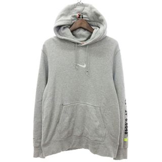 NIKE - ナイキ パーカー プルオーバー 裏毛 ロゴ プリント グレー系 XL ...