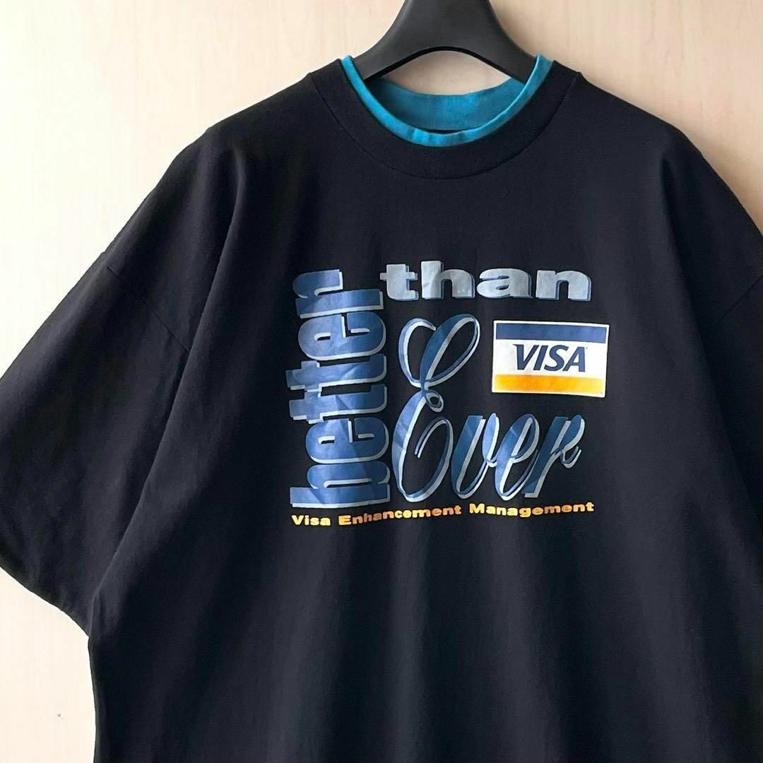 90s　ヴィンテージ　肉厚　企業Tシャツ　VISA クレジットカード