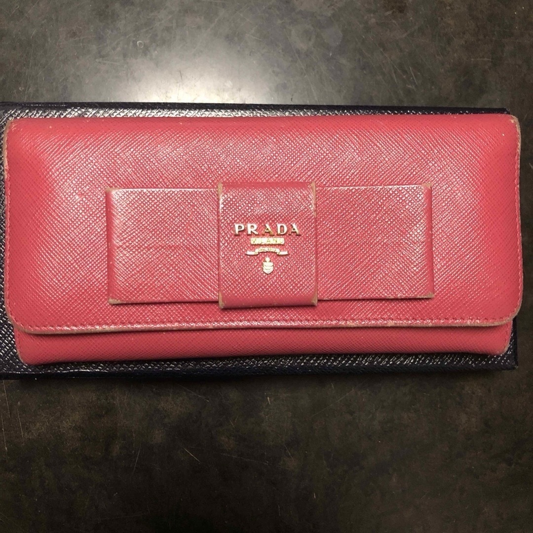 PRADA プラダ 財布 サフィアーノ 二つ折り レッド 赤