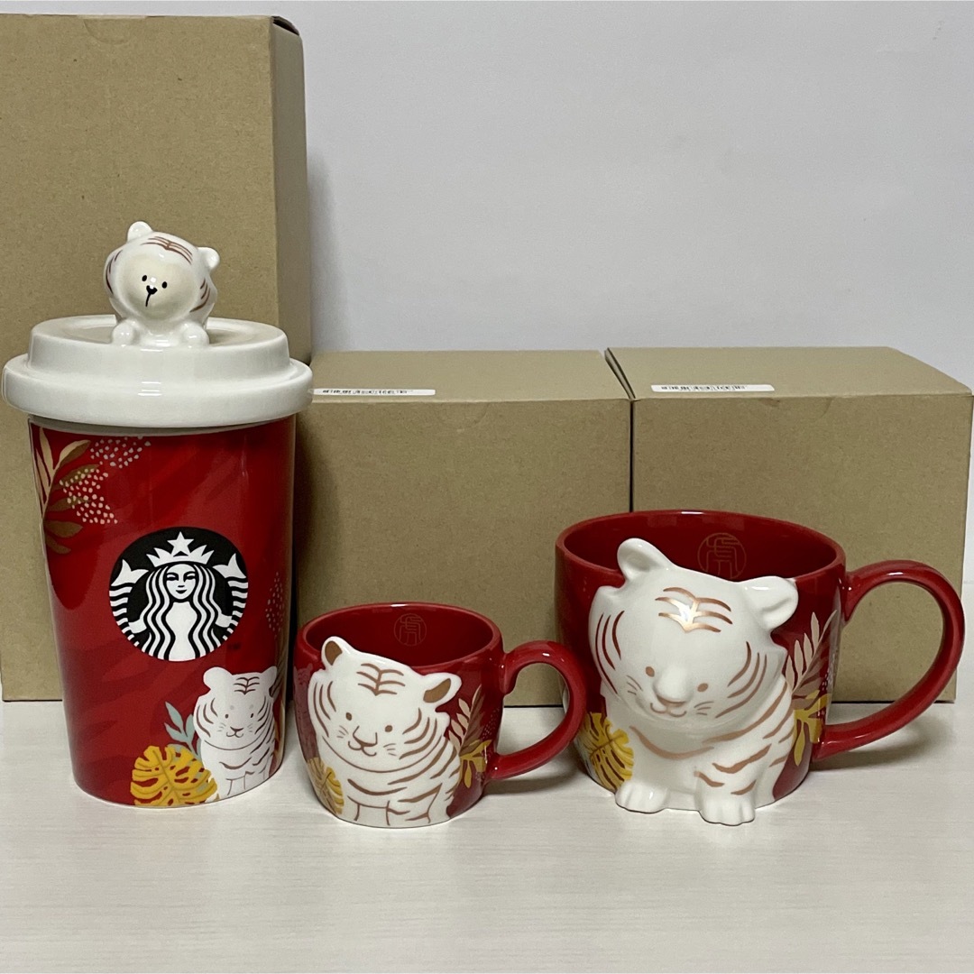 【新品未使用】Starbucks ニューイヤー☆とらセット 3点☆のサムネイル